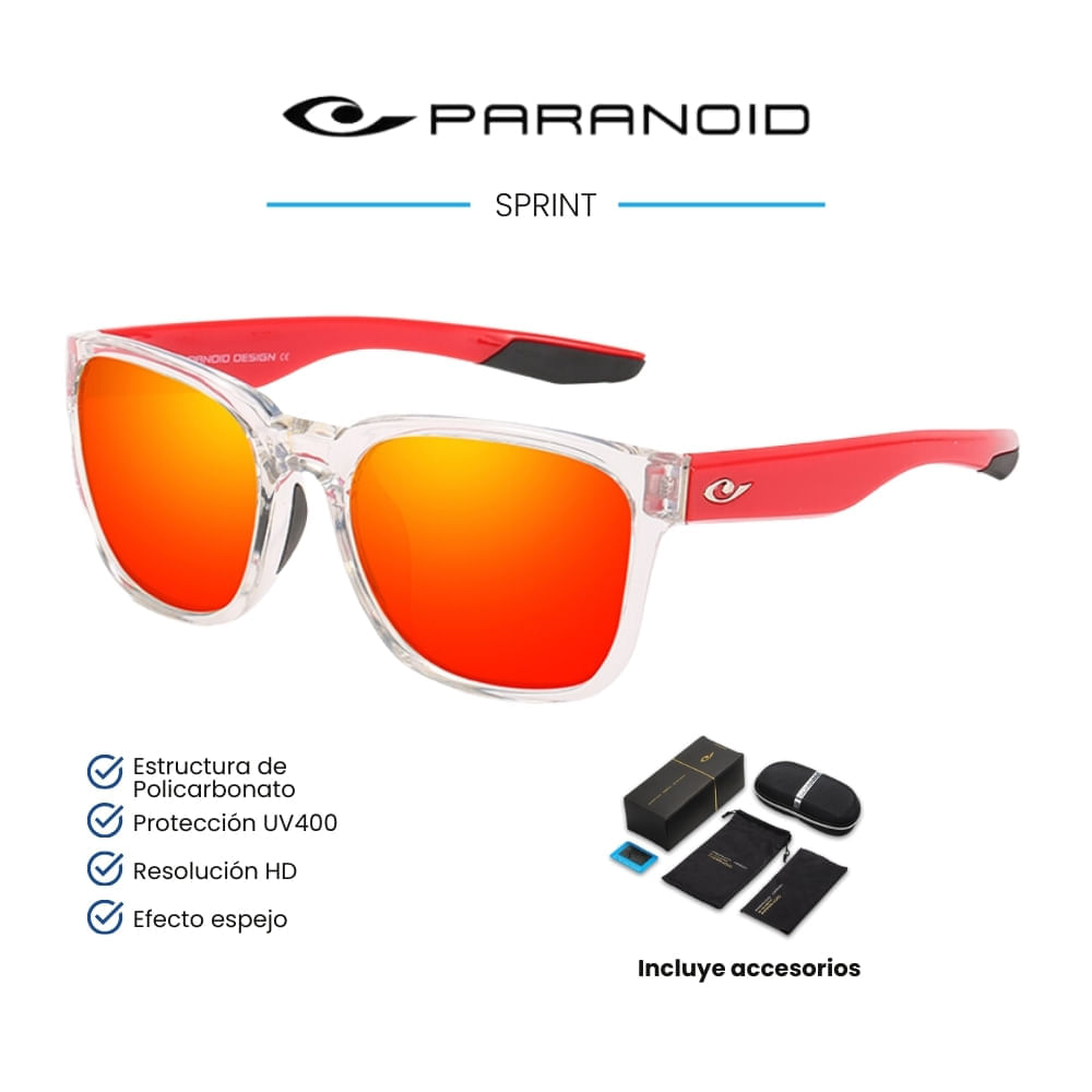 Lentes de sol Paranoid - Sprint - Polarizados UV400 - Red