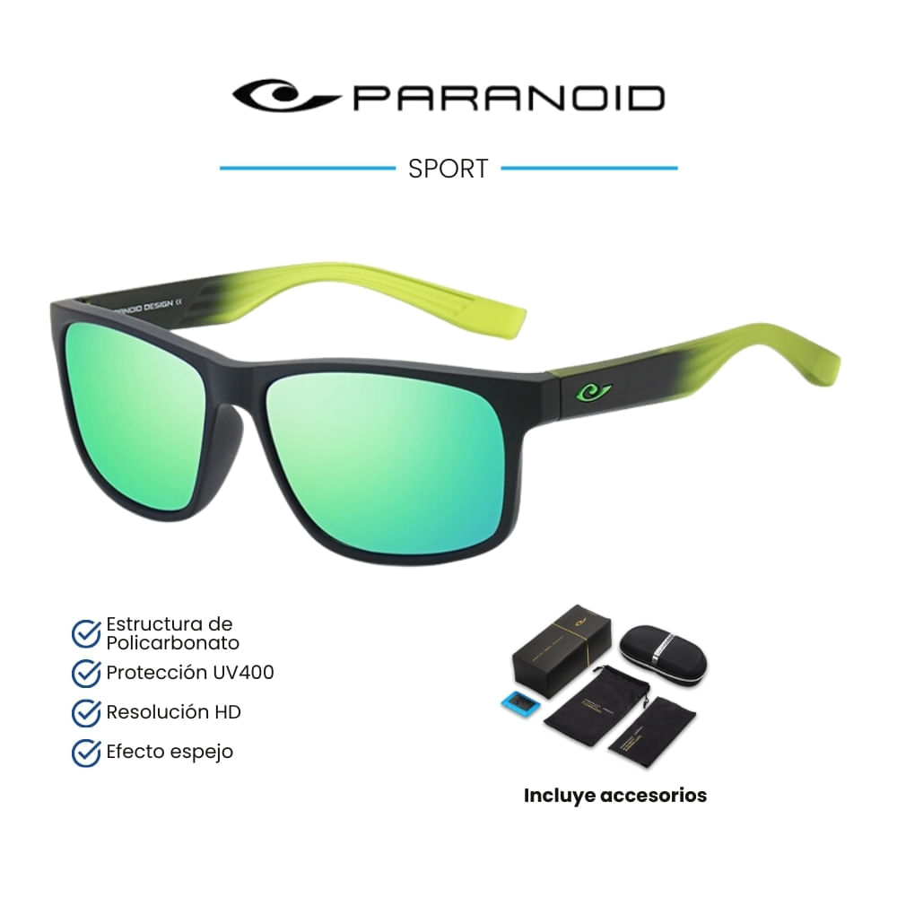 Lentes de sol Paranoid - Sport - Polarizados UV400 - Verde