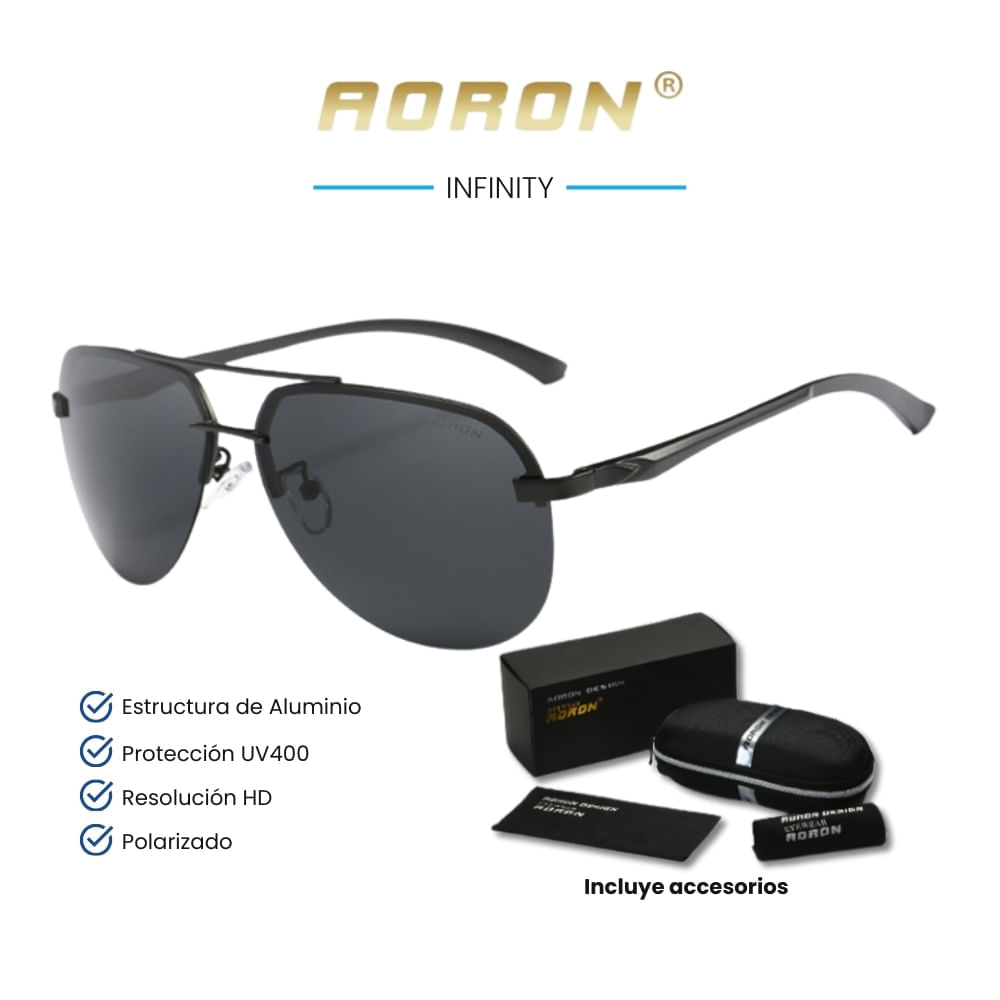Lentes de sol Aoron - Infinity - Polarizados UV400 - Negro