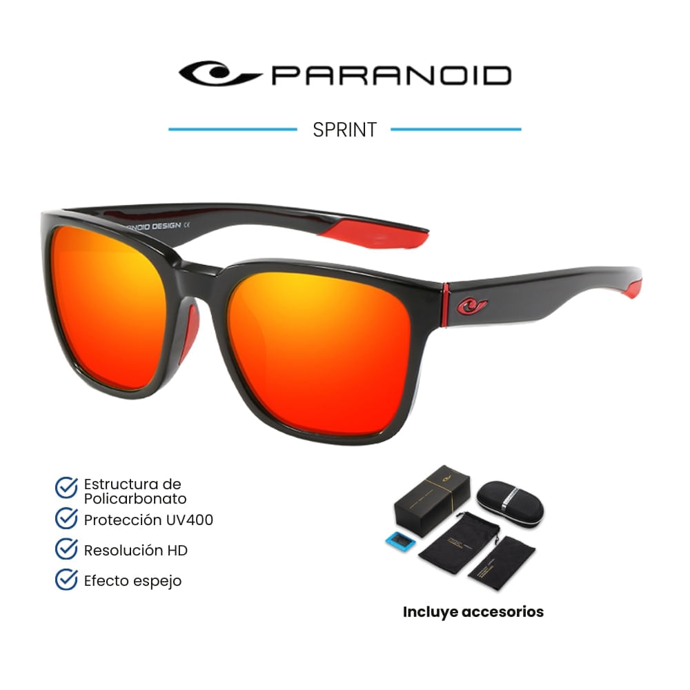 Lentes de sol Paranoid - Sprint - Polarizados UV400 - Naranja