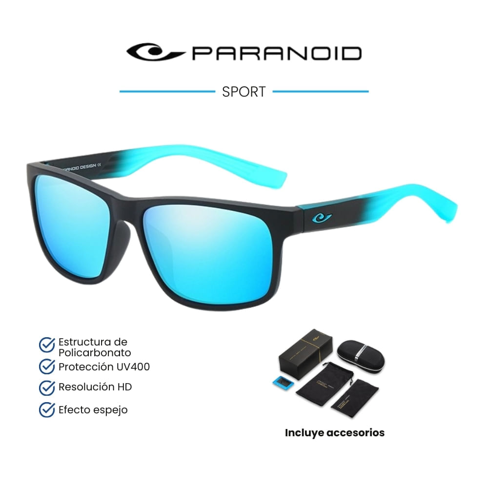 Lentes de sol Paranoid - Sport - Polarizados UV400 - Celeste