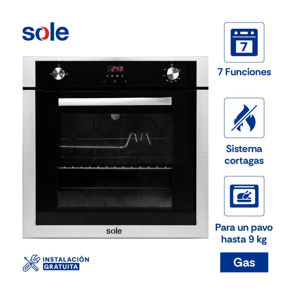 Horno Empotrable Sole Premium GLP 70L