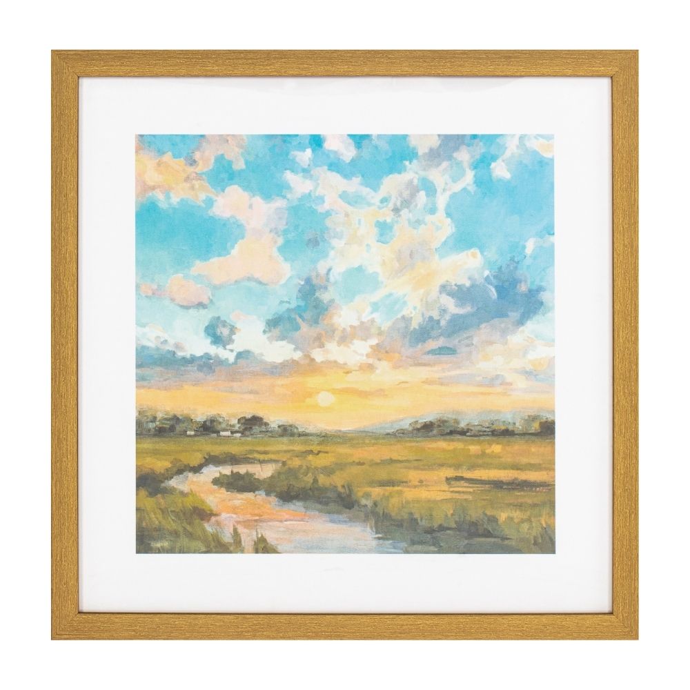 Cuadro Decorativo Paisaje 40x40cm Orange