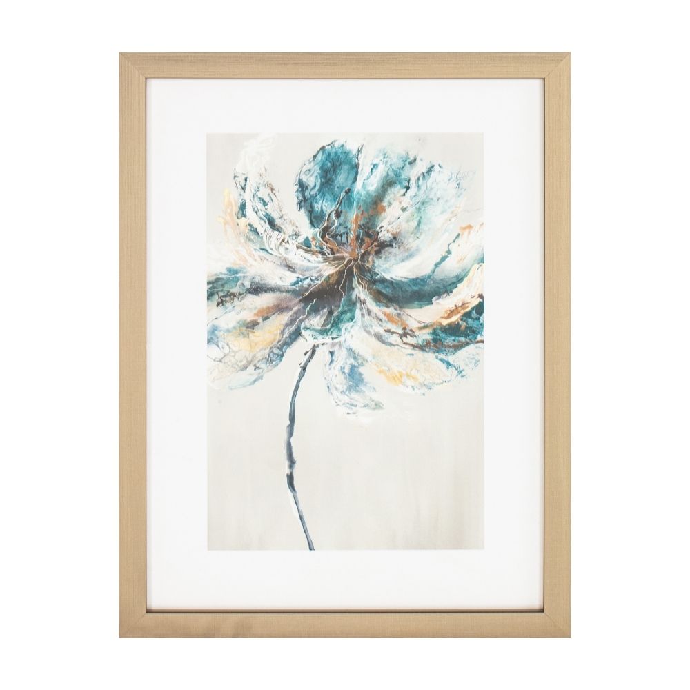 Cuadro Decorativo Flor 30x40cm Orange