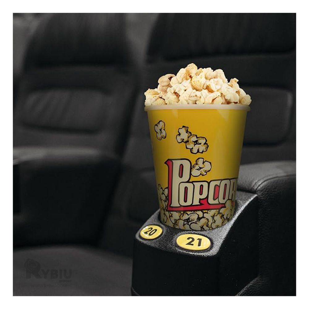 Cubeta Vaso Popcorn Delgado en 7x17cm Amarillo