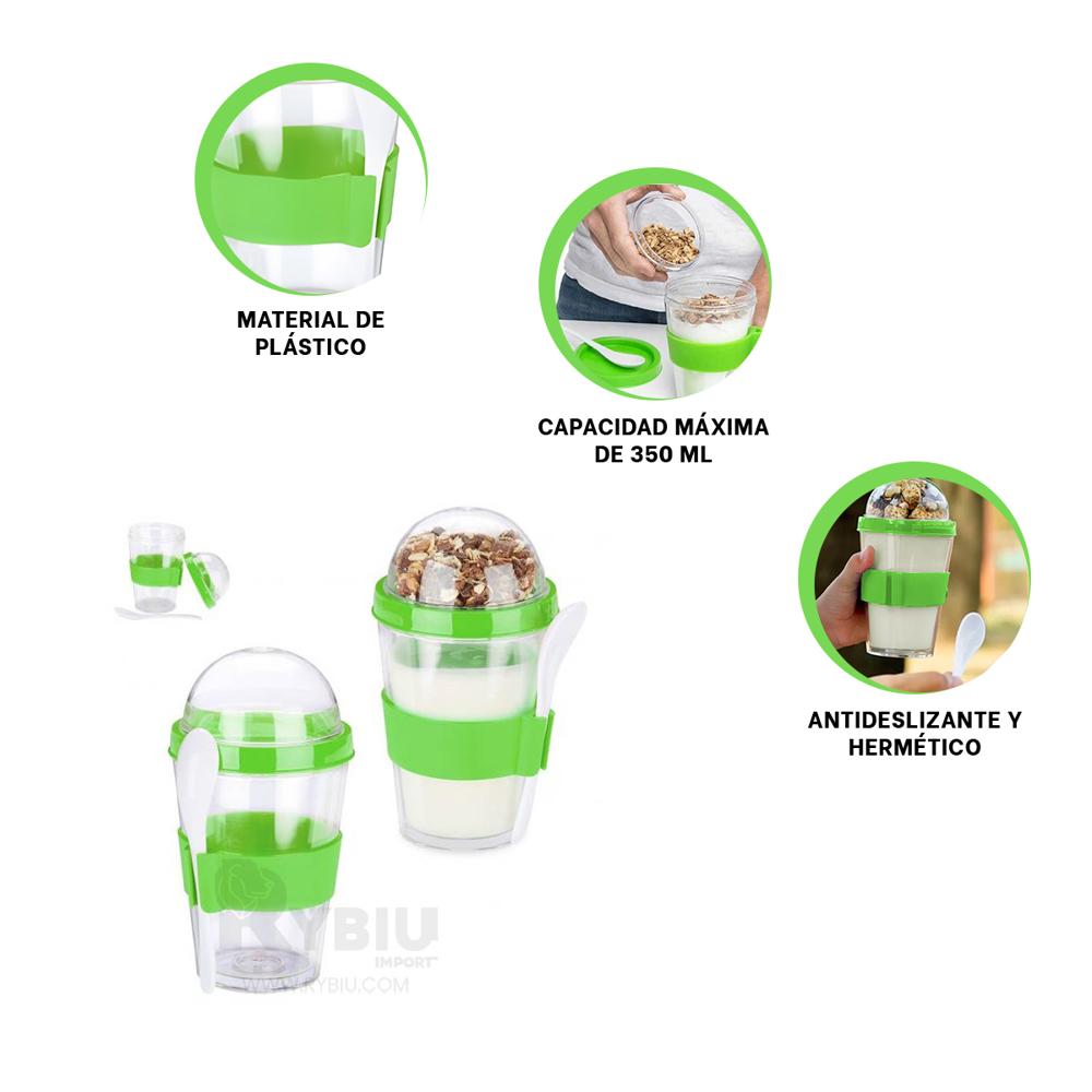 Pocillo Versatil de 350ML Verde Limon Y+Banderitas Adhesivas