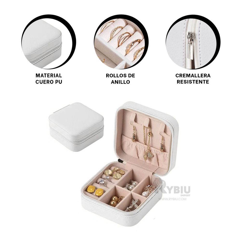 Guardajoyas Compacta en Color Blanco Y+Post-it adhesivos