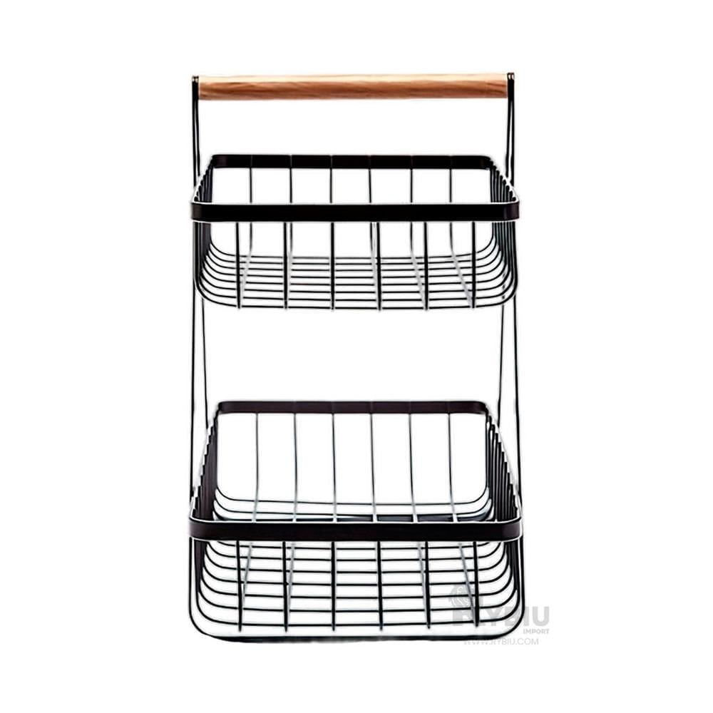 Organizador Funcional de 2 Almacenes Negro Y+Gift Stickers