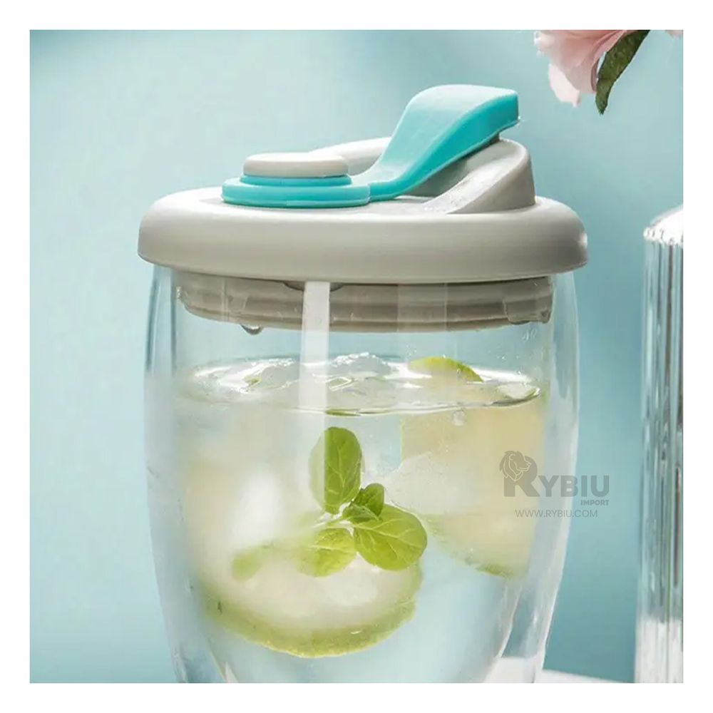 Vaso de Silicona para Beber Celeste 450ml Y+Papel de Regalo