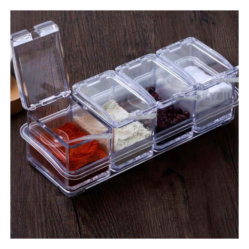 Condimentero de Forma Rectangular Set de 4 Y+Regalo Agendita