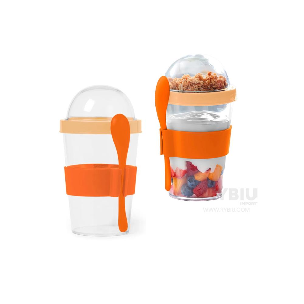 Taza Compacta de Liquido 350ML Anaranjado Y+Regalo Stickers