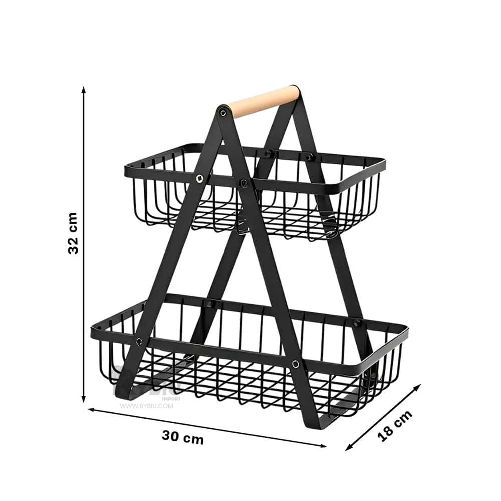 Cesta de Verduras Llamativa en Negro Y+Post-it Adhesivos