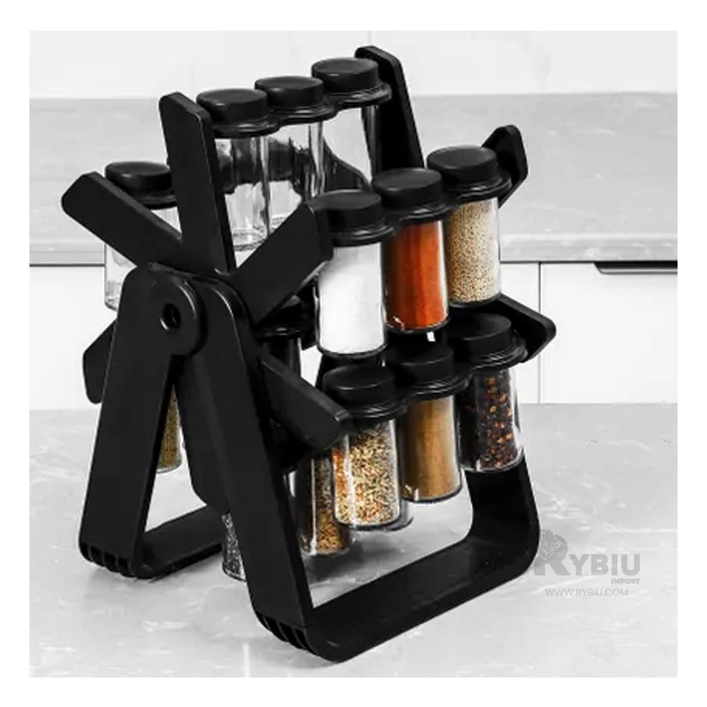 Dispensador de Aliños Versatil en Negro Y+Gift MiniAgenda