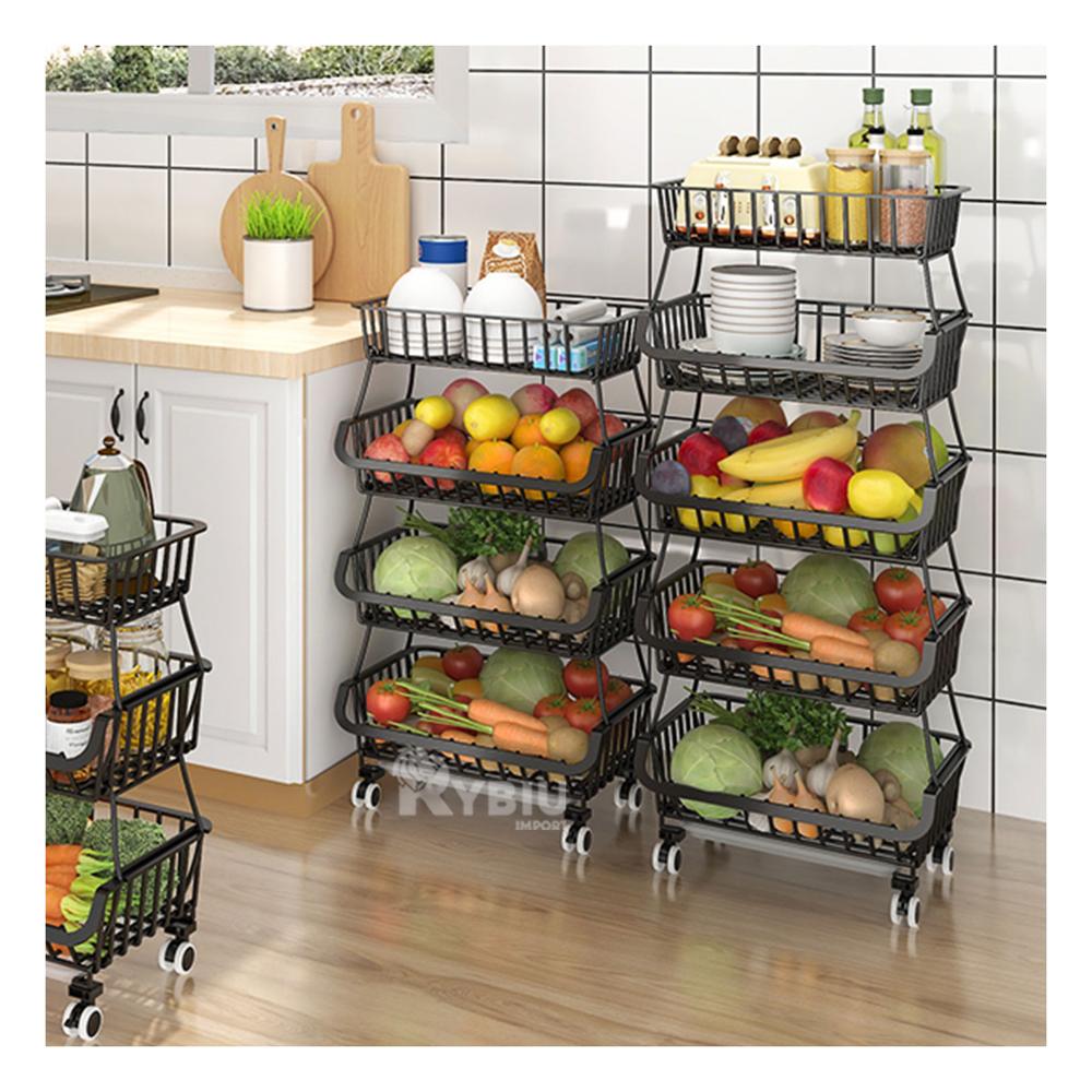 Estante con 4 Pisos para Cocina de Negro Y+Regalo Agendita