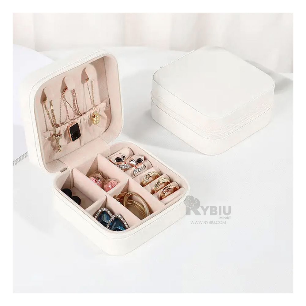 Mini Organizador para Joyas Sofisticado en Blanco Y+Agendita