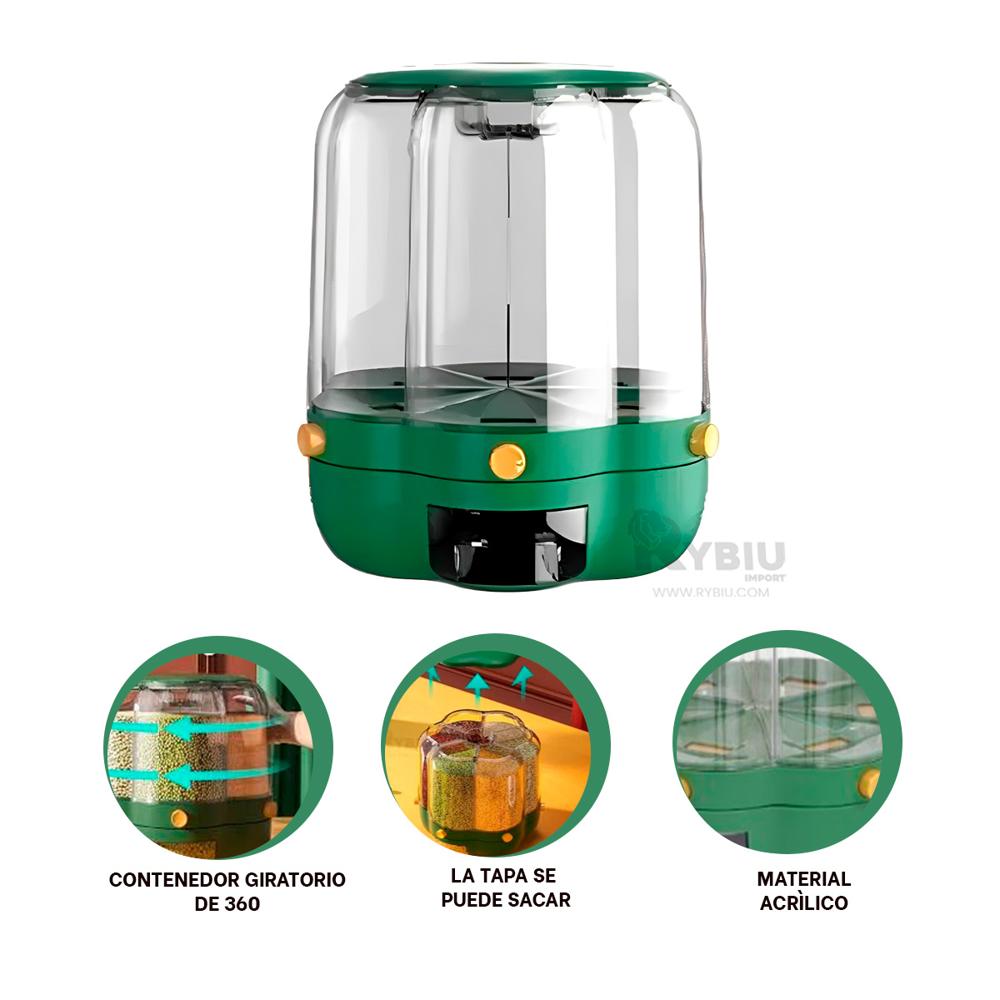 Dosificador Elegantede Legumbres 9kg Verde Y+Regalo Stickers