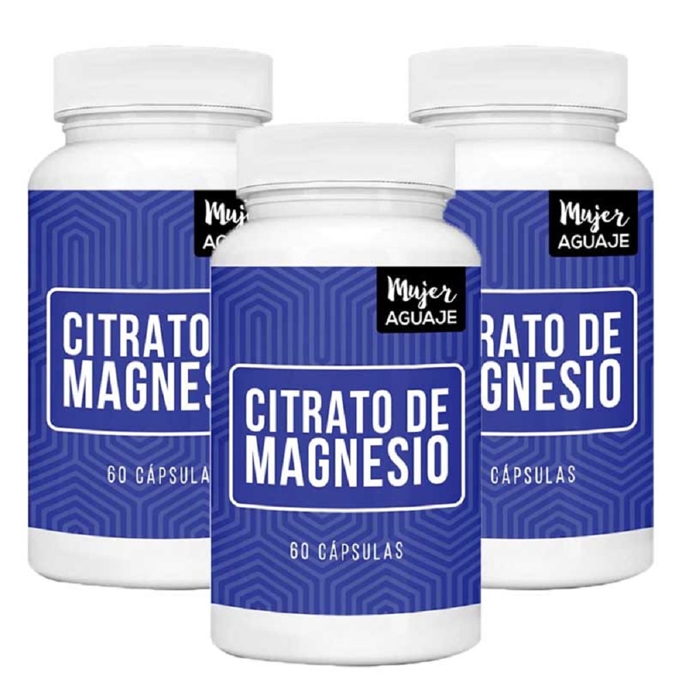 Citrato de Magnesio 60 Cápsulas Mujer Aguaje Pack x 3