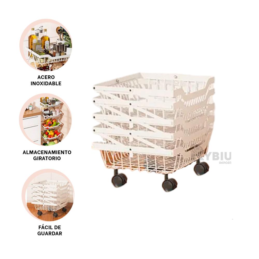 Estante Moderno de 5 Pisos Blanco Y+Banderitas Adhesivas