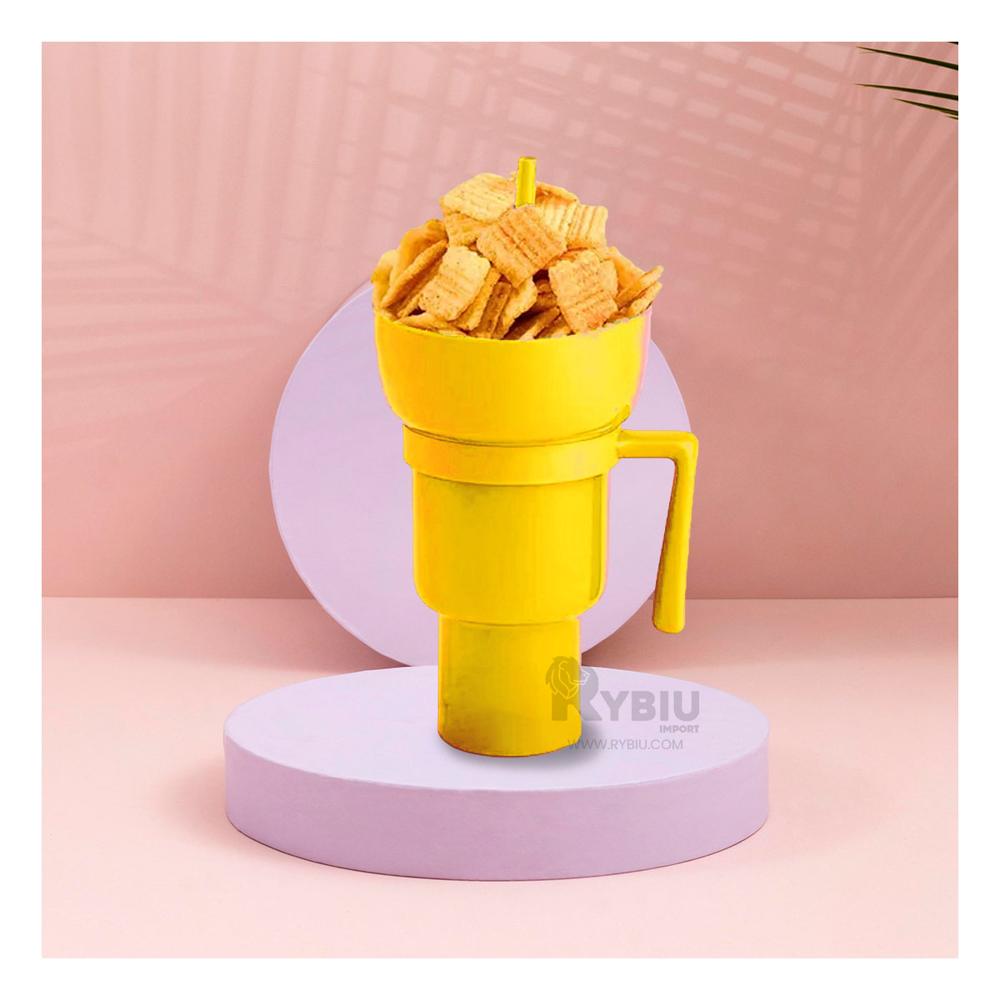 Taza Bonita de Color Amarillo Y+Ligas de Regalo