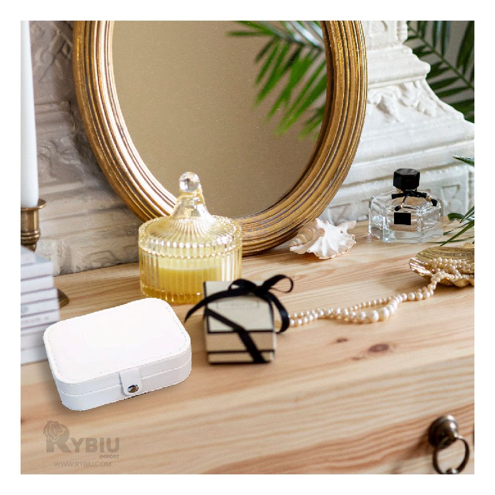 Caja de Joyas en Tono Blanco Y+Post-it adhesivos