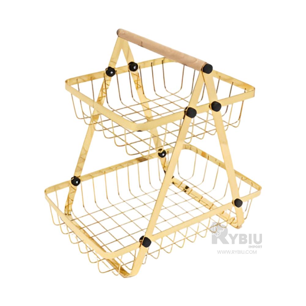 Estante Buena para Frutos en Dorado Y+Envoltorio de Regalo