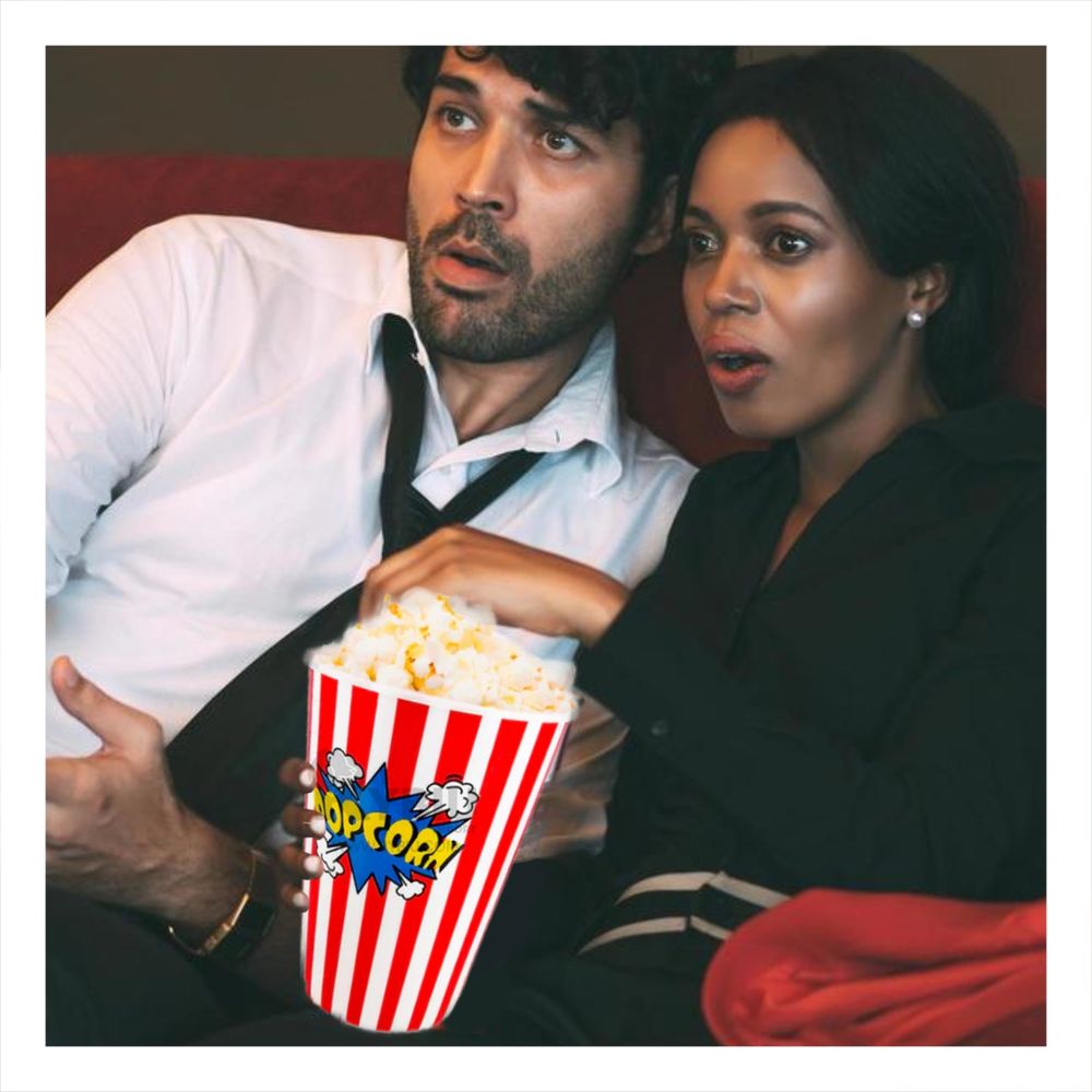 Cubeta Vaso Popcorn Versatil Delgado de Color Rojo