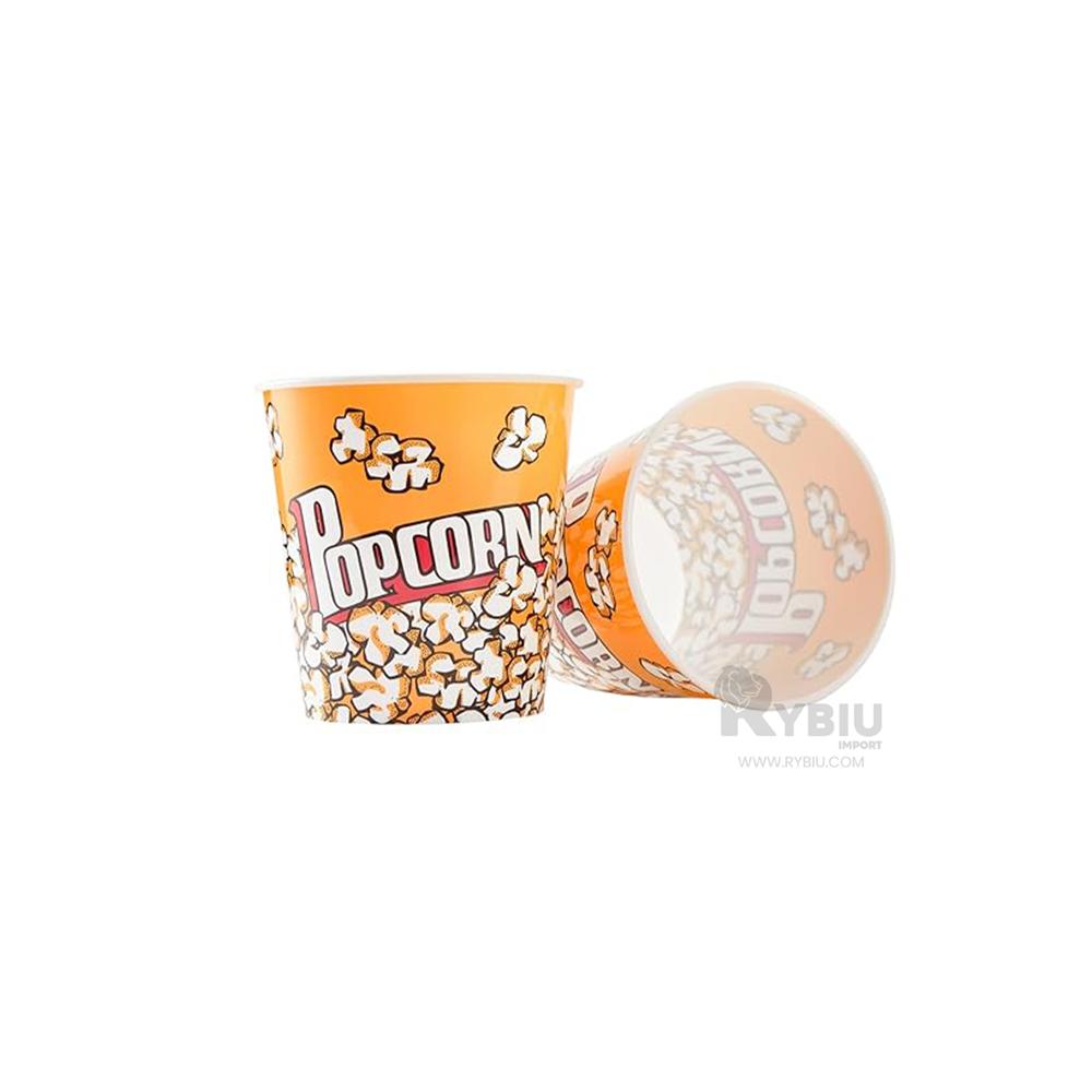 Balde Practico de Popcorn 12x12cm Amarillo Y+Regalo Stickers