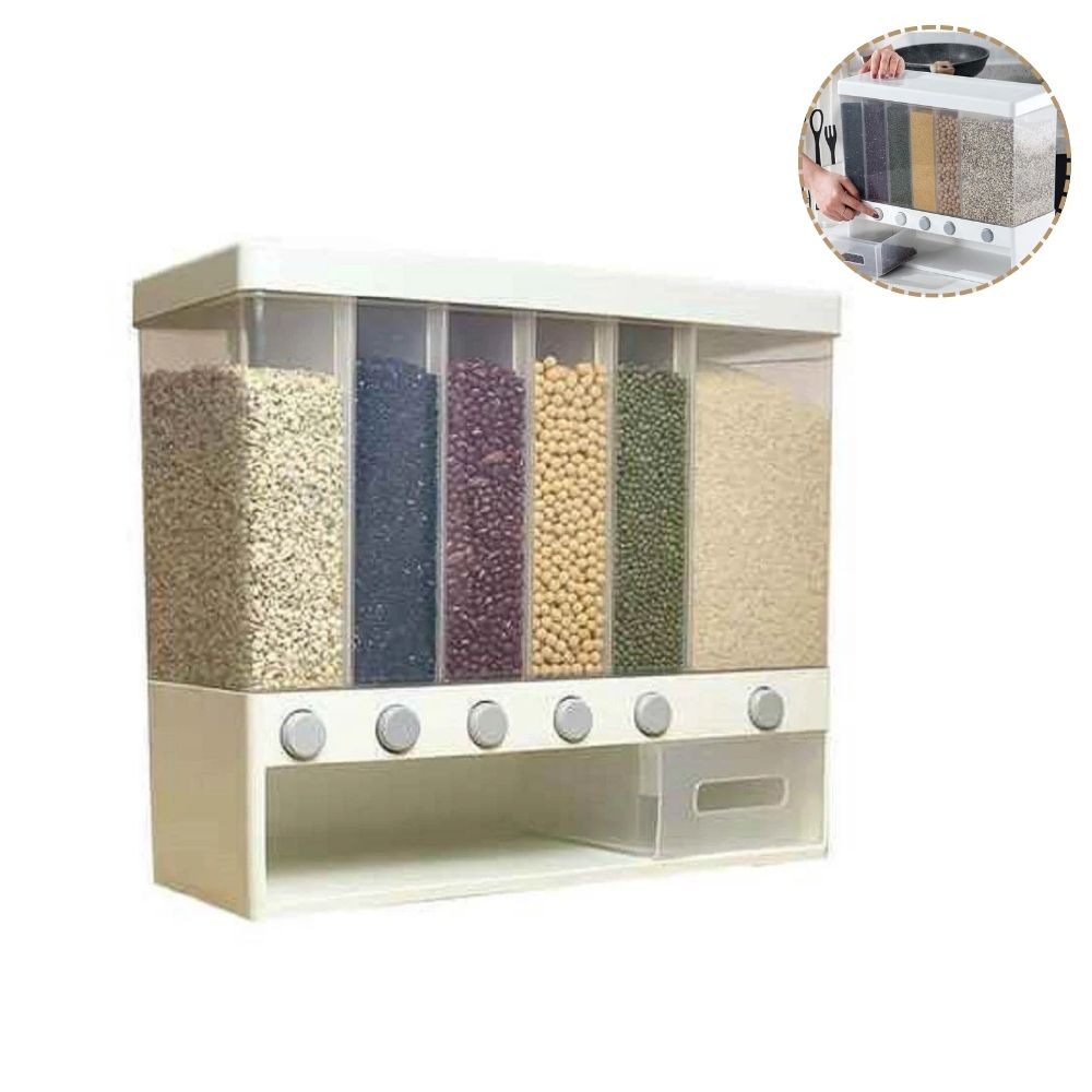 Dispensador de Menestras y Cereales 6 Divisiones
