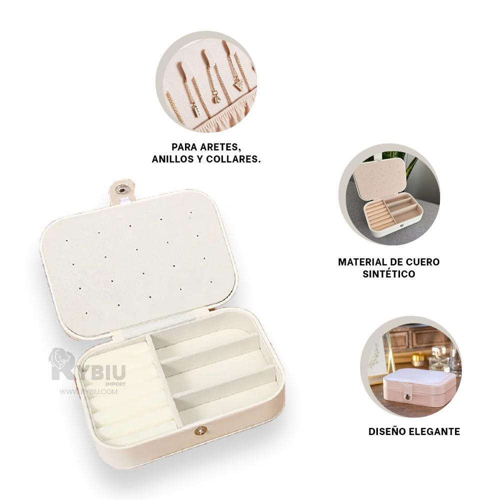 Caja para Guardar Joyas Elegante Blanco Y+Ligas de Regalo
