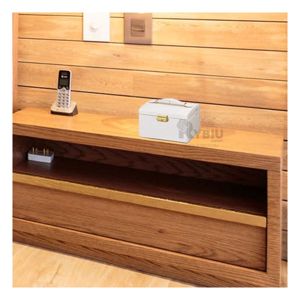 Joyero Bonito de Color Blanco Y+Papel de Regalo