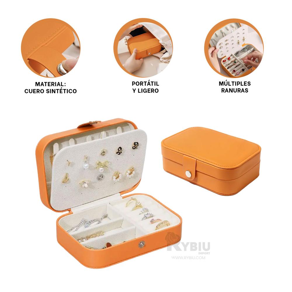 Estuche para Joyas de Color Anaranjado Y+Gift Stickers