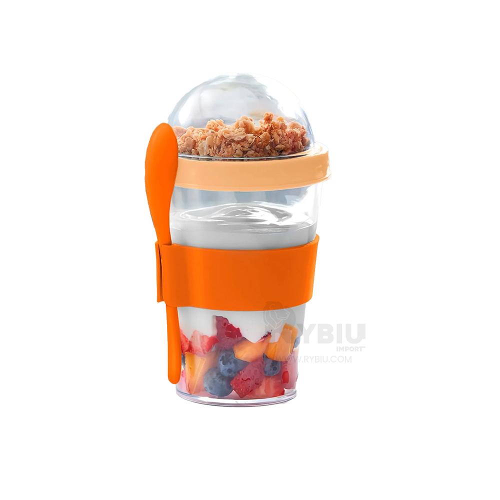 Vaso Estilizado de Agua 350ML Anaranjado Y+Papel de Regalo