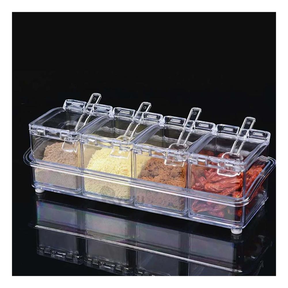 Condimentero Desmontable con Cucharita Set de 4