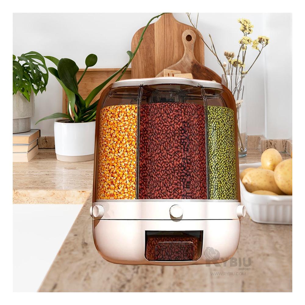 Dosificador Moderno de Cocina de 9kg Blanco Y+Gift Stickers