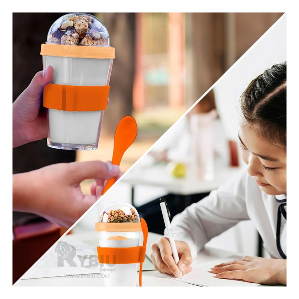 Vaso Util para Grageas 350ML Anaranjado Y+Regalo Stickers