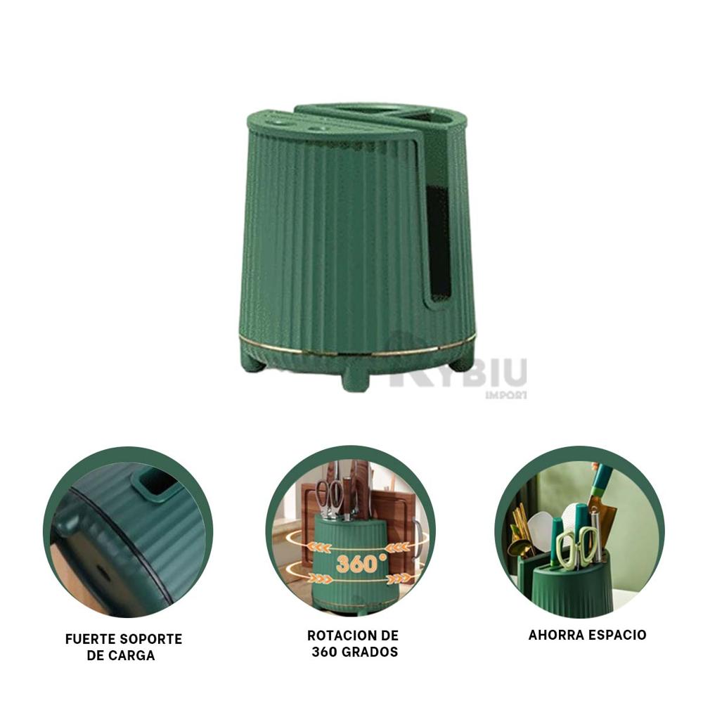 Soporte 360° de Cocina Verde Y+Regalo Ligas para Peinar