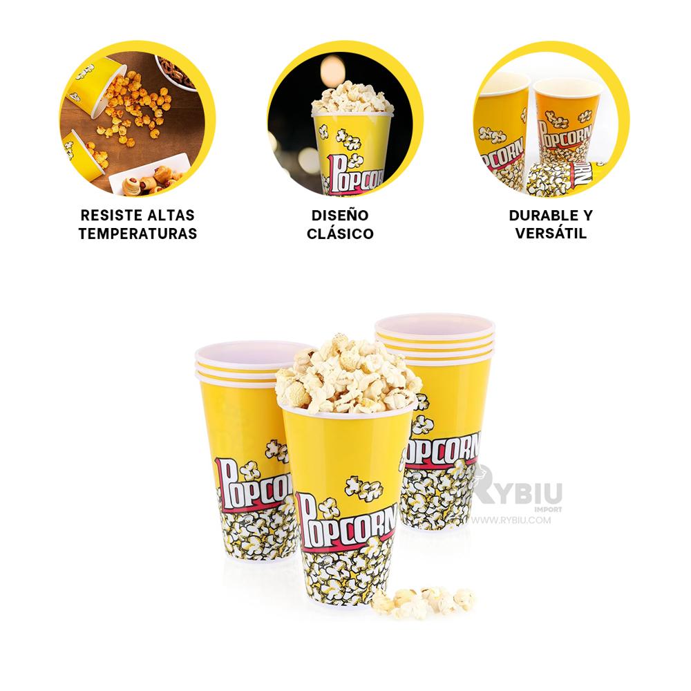 Balde Innovador de Popcorn 7x17cm Amarillo Y+Regalo Agendita