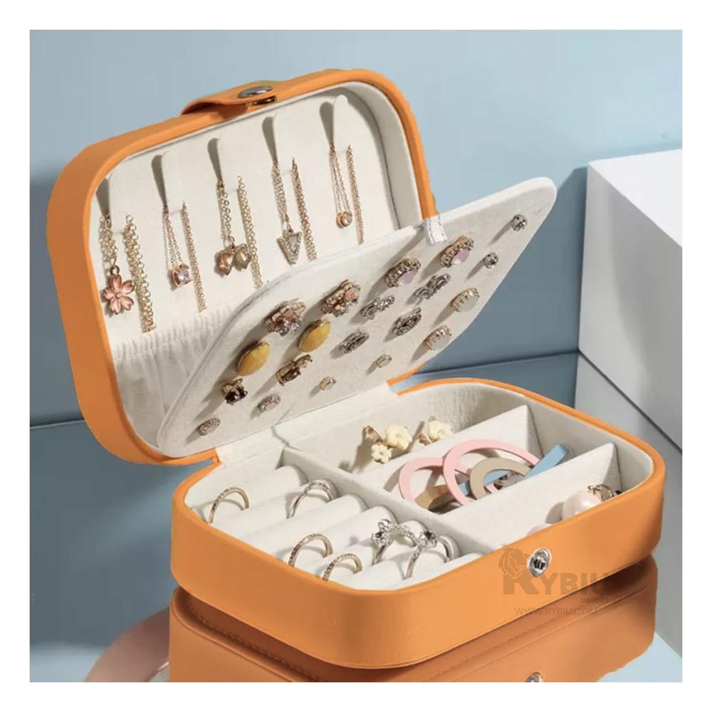 Joyero Compacto en Color Anaranjado Y+Regalo Stickers