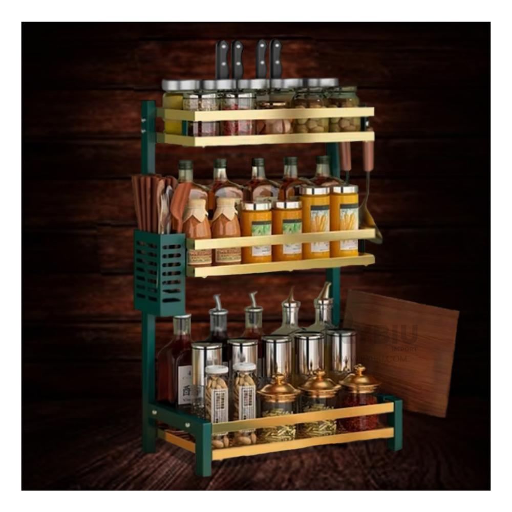 Organizador de Especias de Cocina en Verde Y+Papel de Regalo