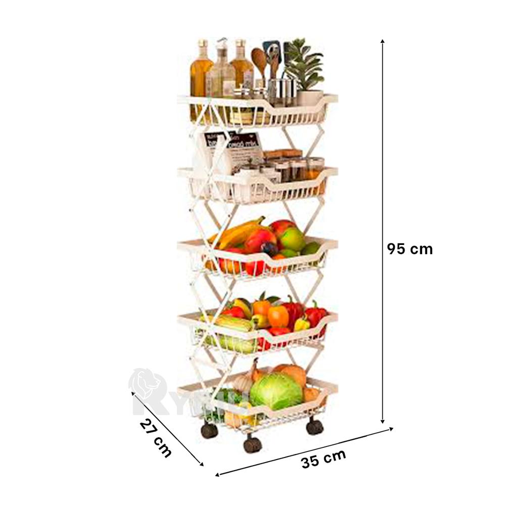 Estante Util de 5 Pisos Blanco Y+Regalo Ligas para Peinar