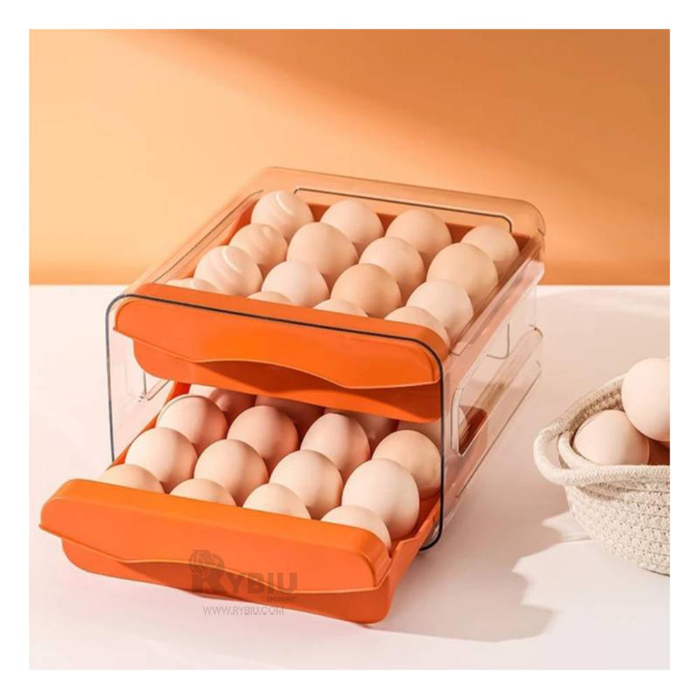 Organizador Acrilico para Huevos en Anaranjado