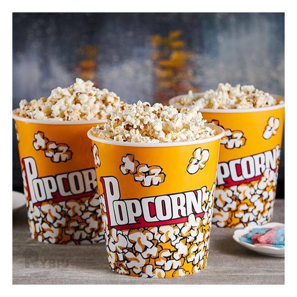 Cubeta Vaso Popcorn Mediano en 12x12cm Amarillo