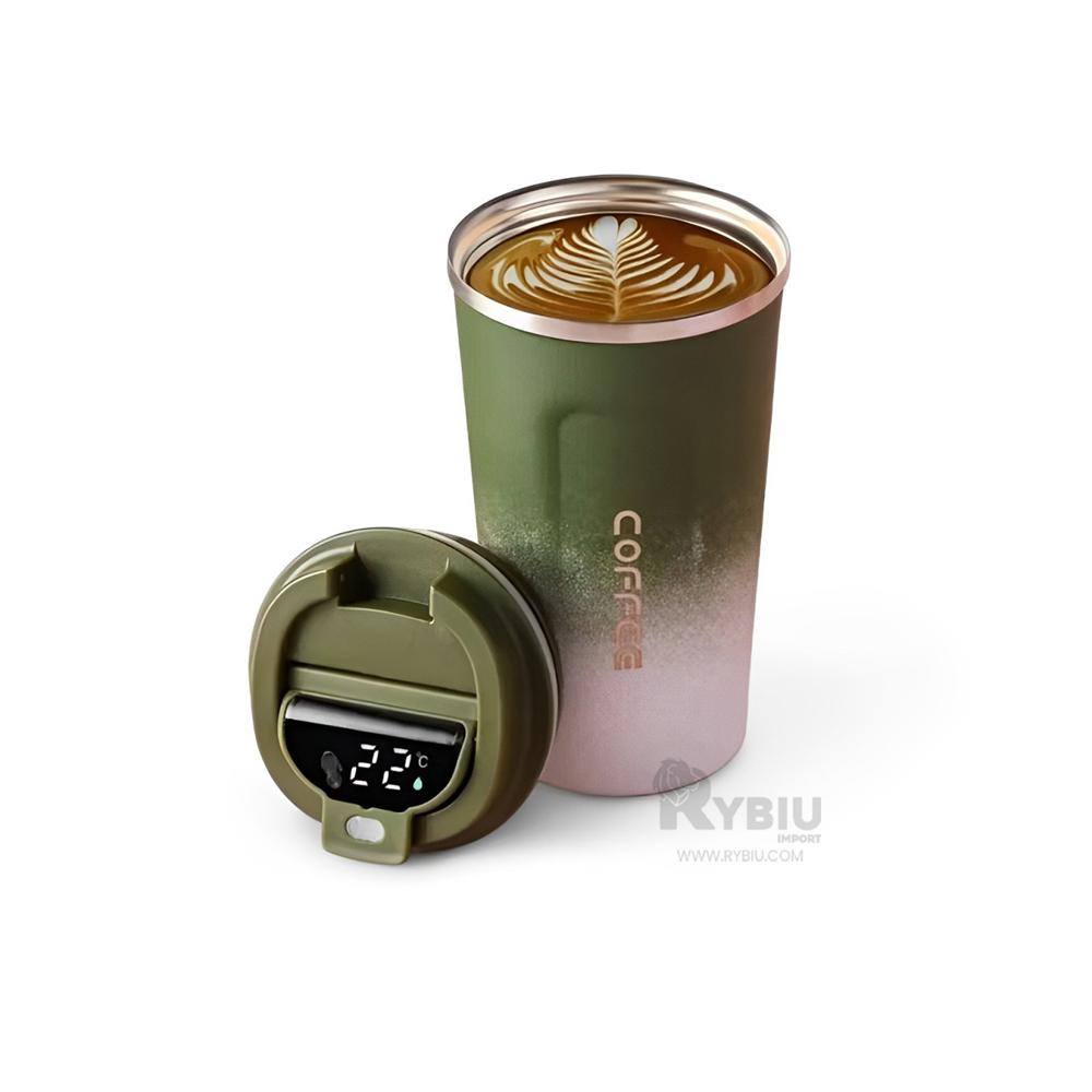 Envase Termico de 510ml Verde con Blanco Y+Post-it Adhesivos