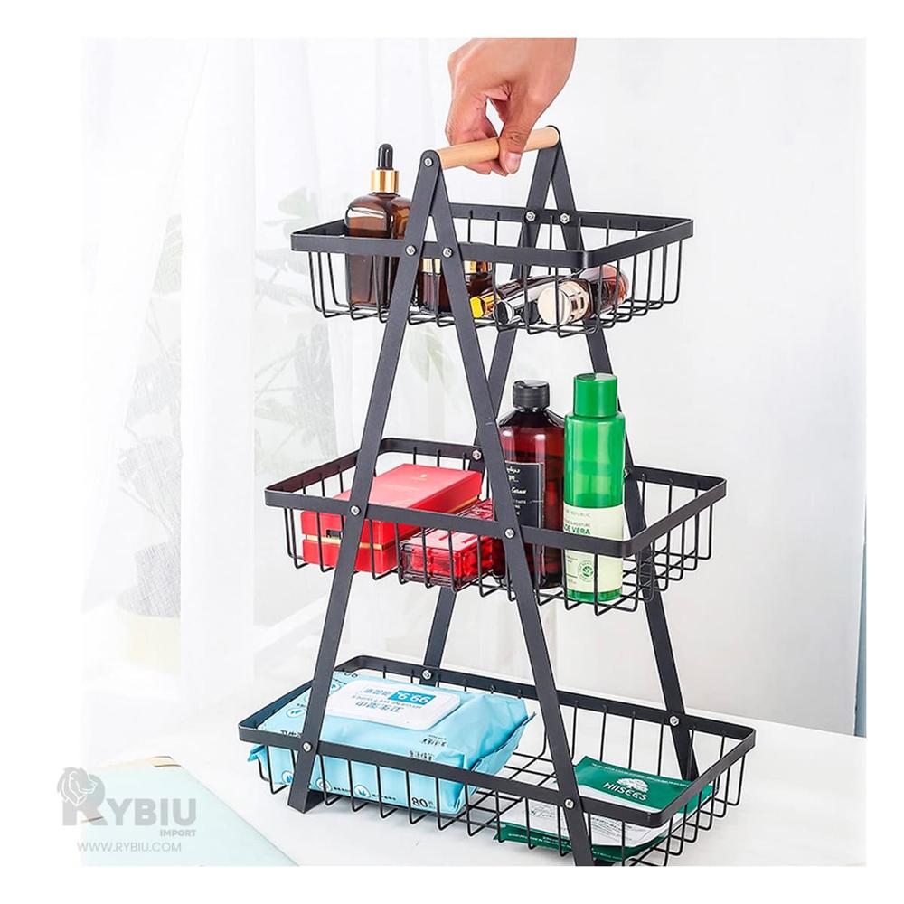 Frutero Adaptable de 3 Niveles en Color Negro