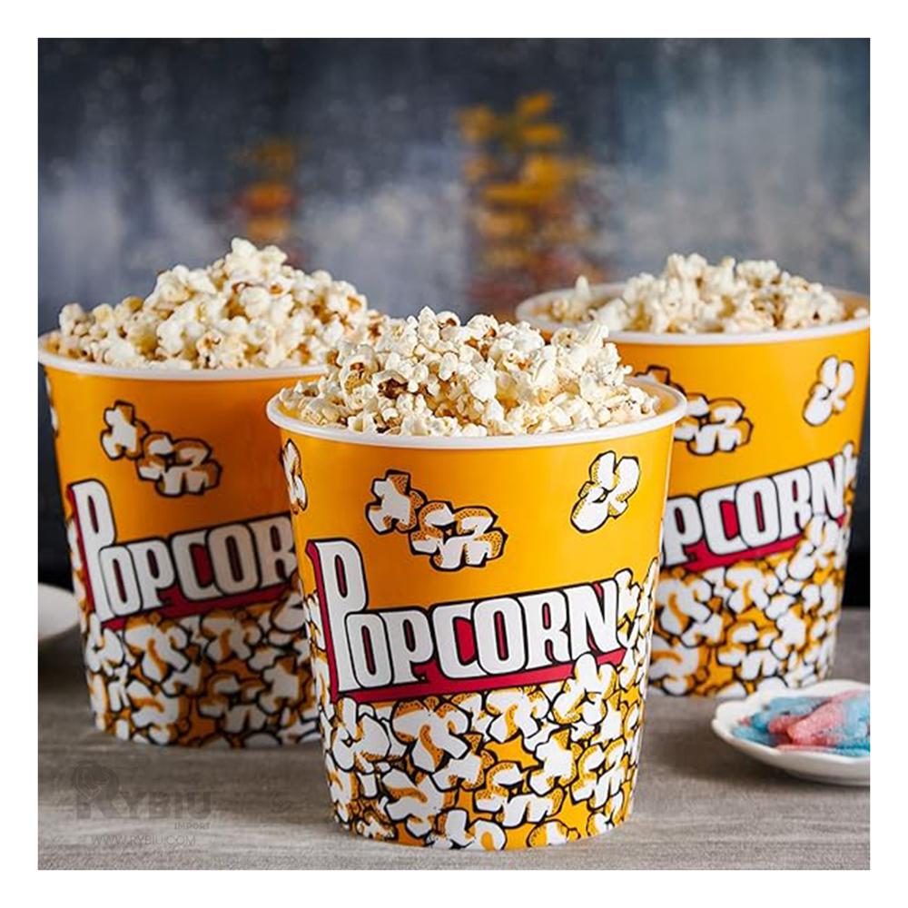 Cubeta Vaso Popcorn Mediano en 12x12cm Tono Amarillo
