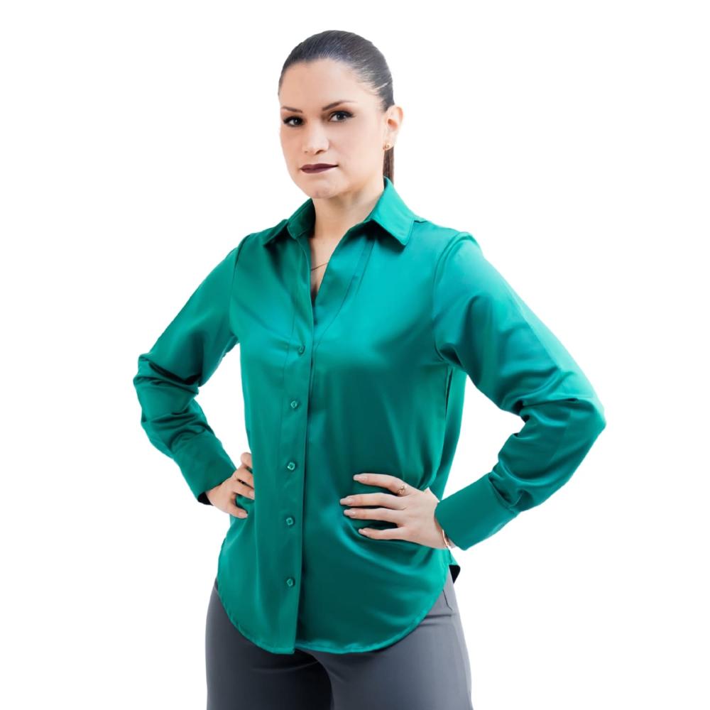 Blusa Tulula Satin Verde XL