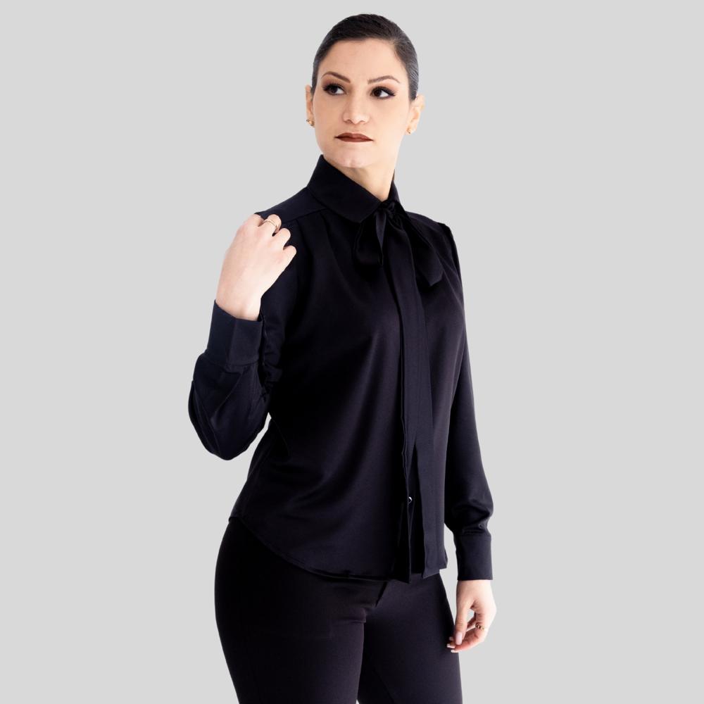 Blusa Tulula Corbatín Negro XL