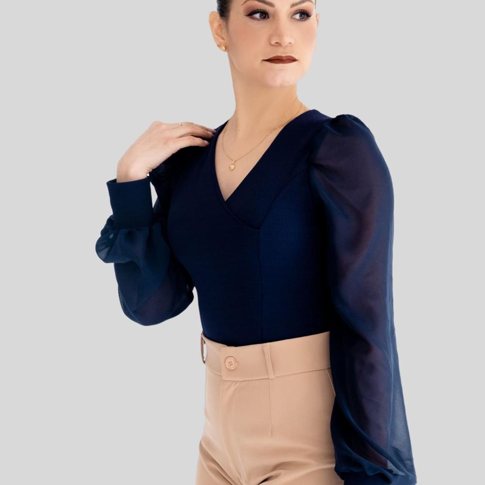 Blusa Tulula Miranda Azul Noche S