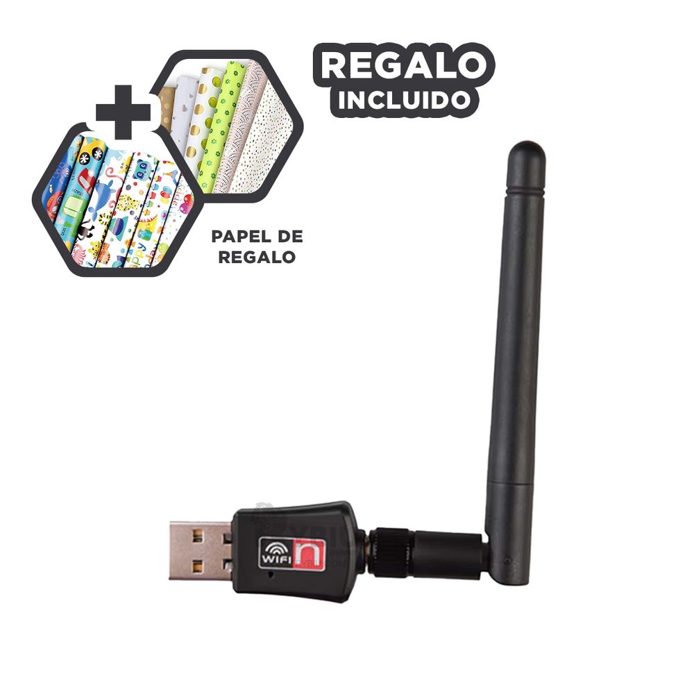 Puerto con Interfaz USB de WiFi Negro Y+Post-it adhesivos