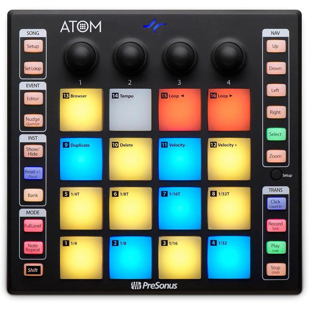 Controlador Midi PreSonus ATOM Retroiluminado